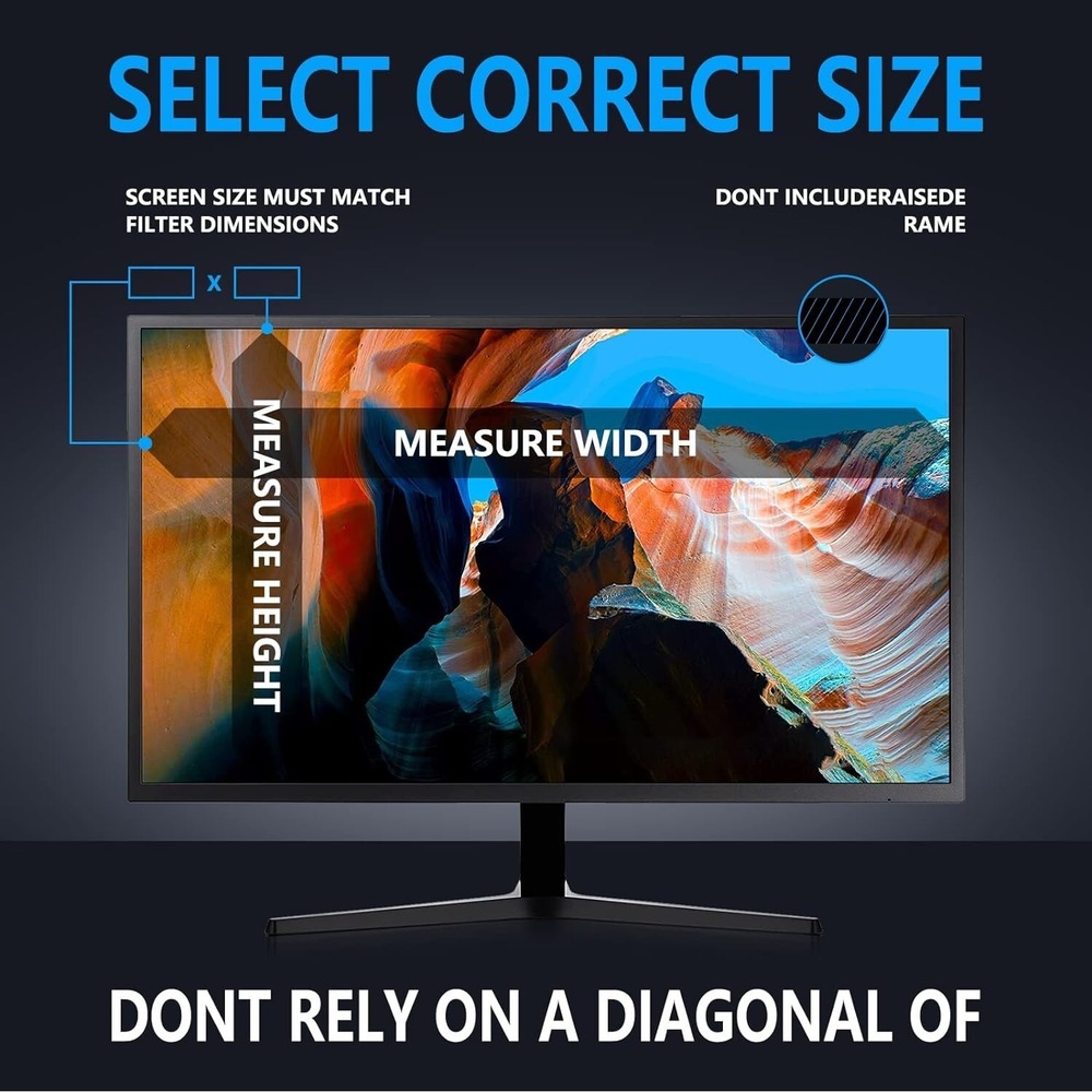 Computer Privacy Screen 22 Inch 16:10 Widescreen Monitor Anti-Glare Anti-Scratch - Picture 9 of 11